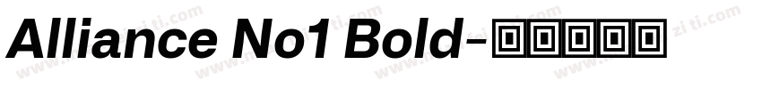 Alliance No1 Bold字体转换